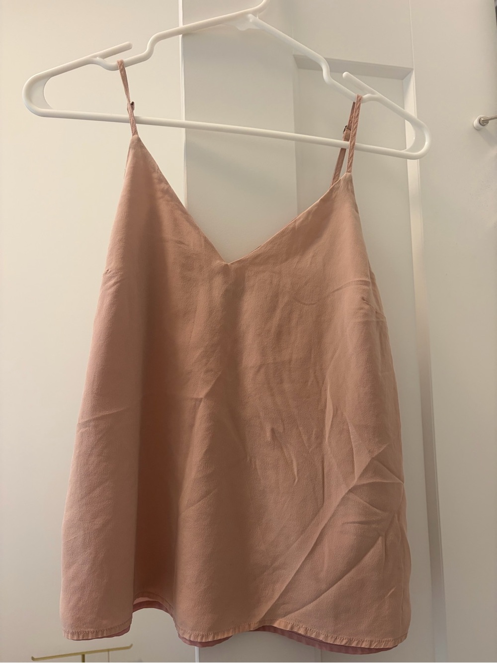 Abercrombie & Fitch Dusty Pink Silk V-Neck Cami